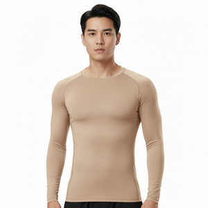 Camiseta de compresión Rash Guard de manga larga con protección solar, diseño personalizado, para hombre, a un precio muy económico. - Product Image 2