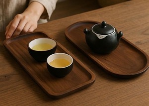 Hammont Wooden <b>Nested</b> Serving Trays 5 Piece Rectangular Tray Set with Cut-Out Handles Perfect for Crafts Kitchen & Dining Decor - Product Image 6