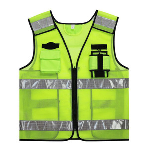 Gilet de sécurité haute visibilité en maille réfléchissante, respirant, en polyester, classe 3, à manches courtes, multi-poches, livraison gratuite depuis les États-Unis - Product Image 1