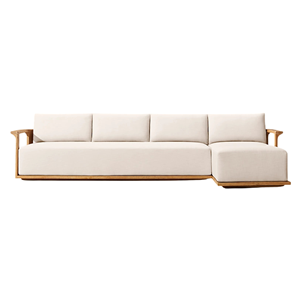 Elegant Minimalist <b>Outdoor</b> Corner <b>Sofa</b> Set Teak Wood with Soft and Waterproof Cushions Modern Sectional <b>Sofa</b> Villa Hotel Use - Product Image 2