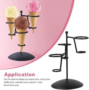 Soporte para conos de helado con múltiples ranuras, expositor de postres reutilizable para fiestas, cumpleaños, eventos, barras de helado - Product Image 4
