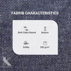Tissu Dobby Indigo 280GSM Coton Polyester Spandex Tissu Tissé Extensible Lourd Finition Douce Fournisseur OEM ODM - Product Image 4