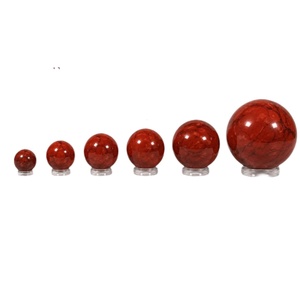 Lot de 166 sphères de jaspe rouge naturel, de 3 cm à 12 cm, pour la guérison, la décoration et le Feng Shui. - Product Image 1