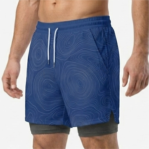 Shorts de Baño para Hombre con Estampado Floral Tropical, Secado Rápido, Cordón Ajustable, Casuales, Cintura Media, 100% Poliéster - Product Image 6