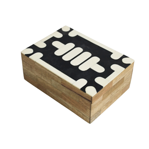FAIZA CRAFT Boîte de rangement moderne en bois et résine gravée, organisateur de bijoux, disponible en plusieurs tailles et couleurs – Meilleure vente - Product Image 2