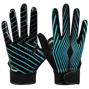 Custom Sticky Grip Receiver <b>Gloves</b> Adult <b>Youth</b> Wide Receiver Breathable Game Training Sports <b>Gloves</b> American <b>Football</b> <b>Gloves</b> - Product Image 1