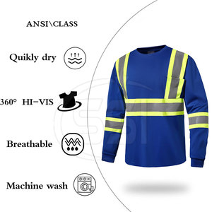 Sweat-shirt de sécurité haute visibilité pour le travail en extérieur, classe 2 ANSI, vêtements réfléchissants imperméables avec logo pour le personnel de terrain - Product Image 2