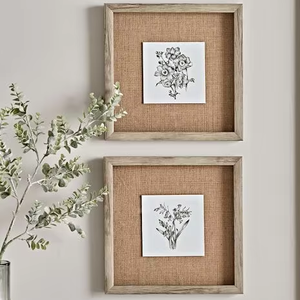 Cadre photo carré en bois massif fait à la main avec coins arrondis et couvercle en verre - Product Image 1