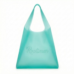 Rootsmen TPU Customizable Embossed Logo Beach & <b>Gym</b> <b>Tote</b> Bag with Shoulder Handle Open Top for Shops - Product Image 2