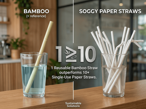 Vietnam Supplier Eco Friendly Degradable <b>Bamboo</b> Fiber <b>Straw</b> Customizable Size Logo 200mm Length for Coffee Water Milk Beverages - Product Image 5