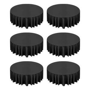 Set di 6 Tovaglie Ovali Nere da 120 Pollici di Diametro, Resistenti alle Macchie e alle Pieghe, Impermeabili, in Poliestere, Lavabili in Lavatrice - Product Image 1