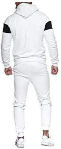 Premium White Tracksuit Mens Slim Fit Sweatsuit Soft Fleece Jogger Set Casual Streetwear Gym Training Fashion Apparel DDP - Product Image 2