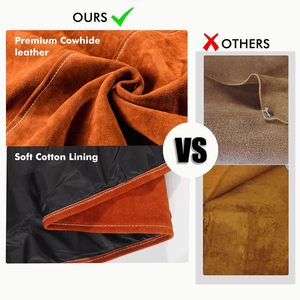 Top Quality Genuine Cowhide Leather Kitchen Apron 6 <b>Tools</b> Pockets Heat Resistant Barber Barista Apron With Customized Logo - Product Image 3
