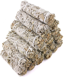 ซองสมุนไพรไวท์เสจคุณภาพเยี่ยมรับประกันคุณภาพสำหรับโยคะฤดูร้อนและการทำความสะอาด พร้อมเตาเผาเครื่องหอมไม้ไผ่รักษ์โลก - Product Image 3