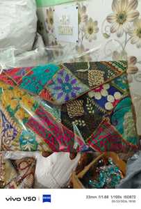 Handmade <b>Patchwork</b> Embroidered Clutch <b>Bag</b> Vintage Boho Ethnic Evening Purse Women's Fashion Envelope Handbag Gift - Product Image 4