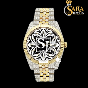 Lujo hecho a mano Iced VVS Moissanite diamante reloj automático movimiento de cuarzo cierre oculto cristal analógico Edición Limitada moda - Product Image 3