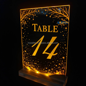 Sin Pedido Mínimo, Etiquetas de Plástico con Luz Digital Personalizadas, Números de Mesa, Letreros para Fiestas de Bodas y Cumpleaños - Product Image 6