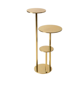 Soporte para Macetas de Metal Hecho a Mano por Artesanos Indios, Decoración de Jardín para Exteriores, Accesorios de Decoración de Jardín, Soporte para Macetas Dorado - Product Image 6