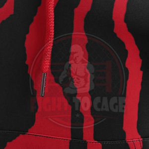 Sudadera con Capucha Personalizada con Estampado de Llamas por Sublimación Completa, OEM, de Alta Calidad, para Hombre, Negra y Roja, con Bolsillos, Estilo Urbano, para Otoño - Product Image 6