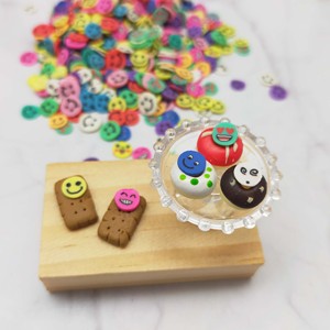 Miniature <b>Polymer</b> Clay Face Slices in Multicolor for Dollhouse Crafts, Nail Art DIY Projects for Ages 14 and Up. - Product Image 1