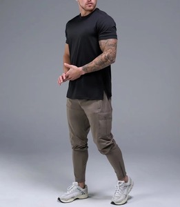 Pantalon de jogging en toile pour homme, décontracté, sportswear, coupe large, taille mi-haute, pour la gym - Product Image 2