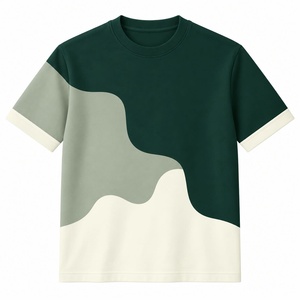 Camiseta de Manga Corta para Hombre, Cuello Redondo, Corte Regular, Casual, Sólida, Transpirable, 320g, Tejido de Punto, 100% Algodón, Ribete en Contraste - Product Image 6