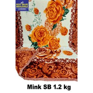 Luxury 1.3 KG Polyester Mink Raschel Blanket Soft Warm Winter Single <b>Bed</b> Cover for Home or Hotel Use - Product Image 5