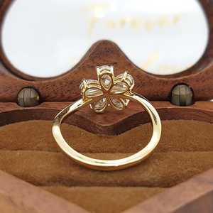 Bague de mode en or massif 9K à forte demande, 1,50 carat, taille poire, ornementée de pierres de laboratoire, certifiée IGI VVS2, bijou de luxe vintage pour mariage et anniversaire - Product Image 5