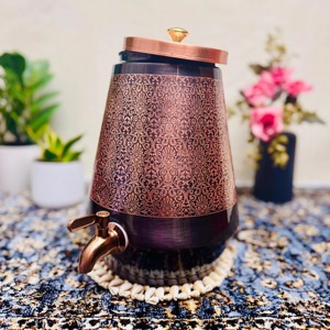 Distributeur d'eau en cuivre brillant, finition polie, aspect lisse, article en gros - Product Image 6