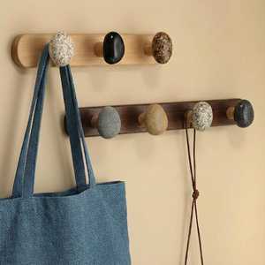 Porte-écharpes mural en marbre naturel artisanal TCE, design Art Déco, accessoire mural suspendu de qualité supérieure pour la maison - Product Image 2