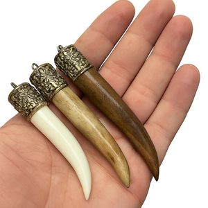 Colgantes artesanales de hueso de buey natural |   Componentes para la Fabricación de Joyería |   Opciones en blanco, marrón claro y marrón oscuro - Product Image 6