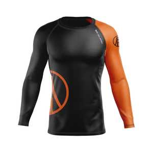 Rashguard OEM ODM Rashguard pour hommes, imprimé par sublimation, en spandex, Rashguard BJJ, Rashguard de gym, Rashguard de surf, Rashguard de plongée, Chemises de compression MMA - Product Image 2