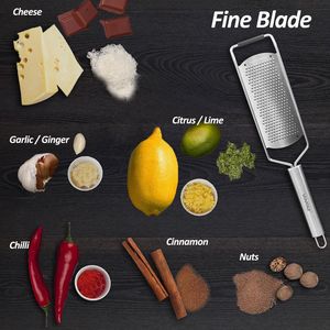 Pro <b>Set</b> 4 Pcs Zester Grater <b>Razor</b> Sharp Stainless Steel Blade Cheese Tools with Attachments-Fine/Coarse/Extra Coarse/Slider - Product Image 3