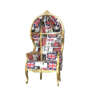 Hot Selling Solid Wood King Throne <b>Chairs</b> With Canopy Modern Design For Events <b>Hotel</b> and Livingroom Furniture - Product Image 3