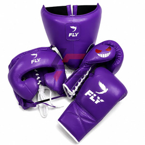 Top Quality Genuine Leather Custom Made Wholesale Price Professional Fly Pro Punching Monster Design Competition Kick Boxing Set - Product Image 4