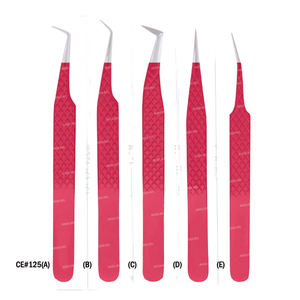 Pinces à cils personnalisées à pointe en fibre, marque privée, lot de 2 pinces à cils à 90 degrés pour extensions de cils, boîte en vrac avec logo - Product Image 2