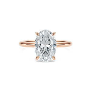 Bague Tatum 200, coupe ovale, or massif 14 carats, diamant, fiançailles, mariage, anniversaire, certifiée IGI, cadeau de luxe - Product Image 1