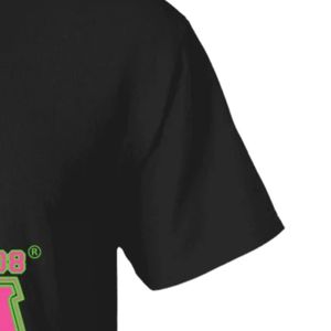Custom <b>Black</b> Embroidered Graphic T <b>Shirt</b> for <b>Women</b> Short Sleeve Crew Neck Casual Tee with Alpha Kappa Alpha Letter Design Casual - Product Image 4