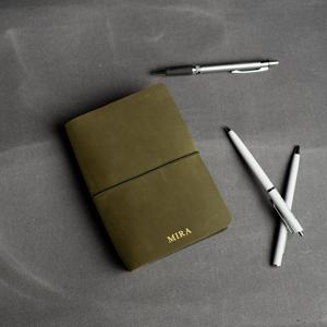 Vintage Luxury <b>Leather</b> <b>A5</b> <b>Notebook</b> <b>Cover</b> Case with Protection & Smell Proof Refillable Organizer for Work-LNBC-0104 - Product Image 1