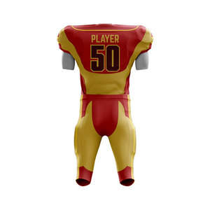 Customizable football uniform Men's sublimated jersey pants Moisture wicking fitted set American football team name - Product Image 3