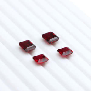 Rubí Cultivado en Laboratorio, Gema Suelta, Corte Esmeralda, Color Rojo, para Fabricación de Joyas y Uso Artesanal - Product Image 5