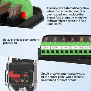 <b>RGB</b> LED 8 Gang Switch Panel Kit <b>Control</b> Relay System With Automatic Dimmable For Automotive Use - Product Image 3