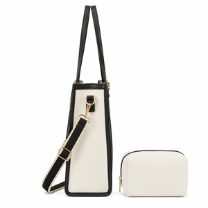 High Quality Fashion Women PU Leather Handbag Set Spacious Office Laptop <b>Tote</b> <b>Bag</b> <b>with</b> Removable <b>Shoulder</b> <b>Strap</b> - Product Image 2