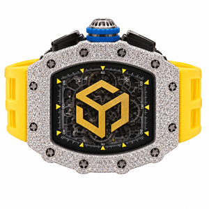 Luxury Stainless Steel Moissanite Diamond Iced Out <b>Watch</b> Men Women Fashion Wristwatch - Product Image 1