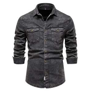 Plus Size <b>Men</b>’s Lightweight Jeans <b>Shirt</b> Easy Wear Casual Button Down Affordable 2024 Fashion Top - Product Image 1