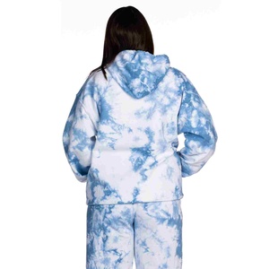 Custom Women Plus Size Tie Dye Hoodie Long Winter/Spring Knitted Oversized Hoodie <b>Drop</b> Shoulder Women Breathable Tie Dye Hoodie - Product Image 2