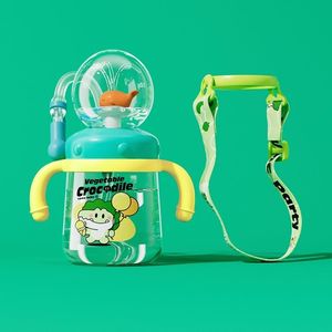 Tazze per Bambini e Neonati da 300ml con Beccuccio Morbido in Silicone a Forma di Balena, con Cinghie Regolabili e Funzione Spruzzo, Tazze Ponderate Antigoccia - Product Image 1