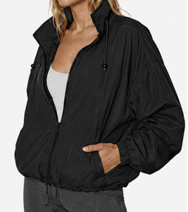 <b>Women's</b> Lightweight Oversized Zip-Up Windbreaker <b>Jacket</b> Oversized Zip Front Bomber <b>Jacket</b> for <b>Women</b> - Product Image 2
