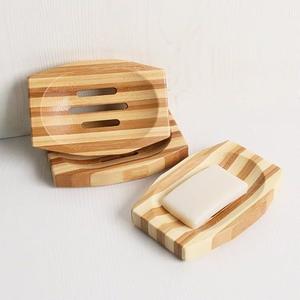 Porte-savon rond en bambou 2026, support à savon en bois, plateau de drainage anti-moisissure pour salle de bain, accessoires de salle de bain - Product Image 5
