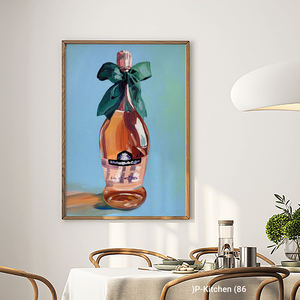 งานศิลปะติดผนังสำหรับวันหยุด, ภาพประกอบขวดน้ำดีไซน์สวยงาม, งานศิลปะตกแต่งผนังห้องครัวแบบศิลปะ, ภาพพิมพ์บนผ้าใบ - Product Image 2